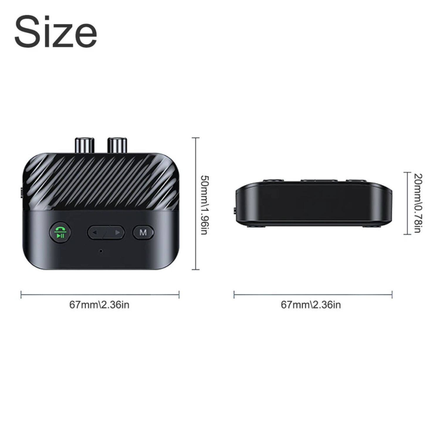 Size

- 50mm / 1.96in
- 20mm / 0.78in
- 67mm / 2.36in