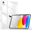 Front. DTTO - Case for iPad (A16) 11-inch 2025 and iPad 10th Generation 10.9 Inch 2022, Clear Back and TPU Shockproof Frame Cover - White.