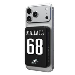 Keyscaper - Jordan Mailata Philadelphia Eagles 5000mAh Wireless Magnetic Power Bank - Black