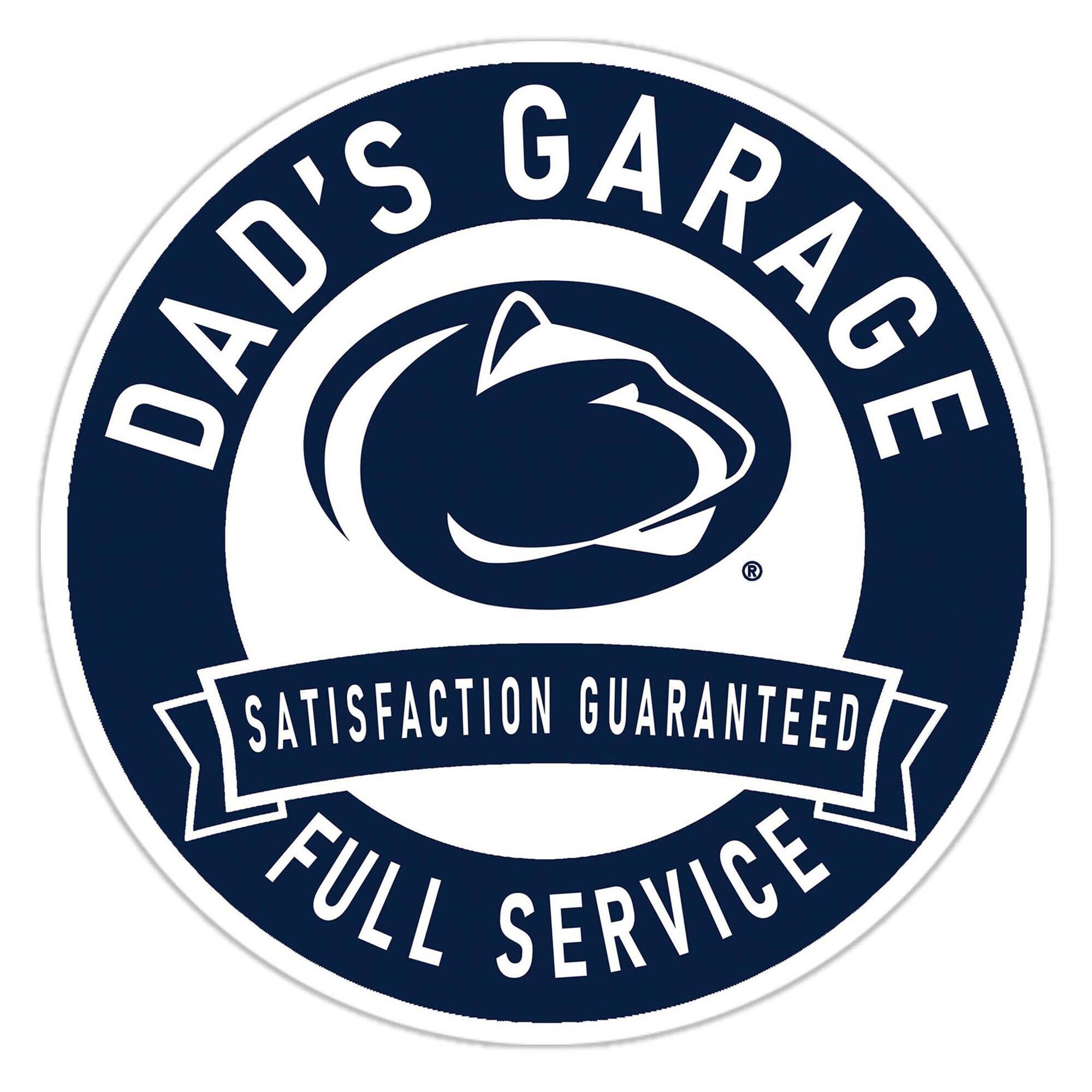 Penn State Nittany Lions 16" Dad's Garage Wood Sign