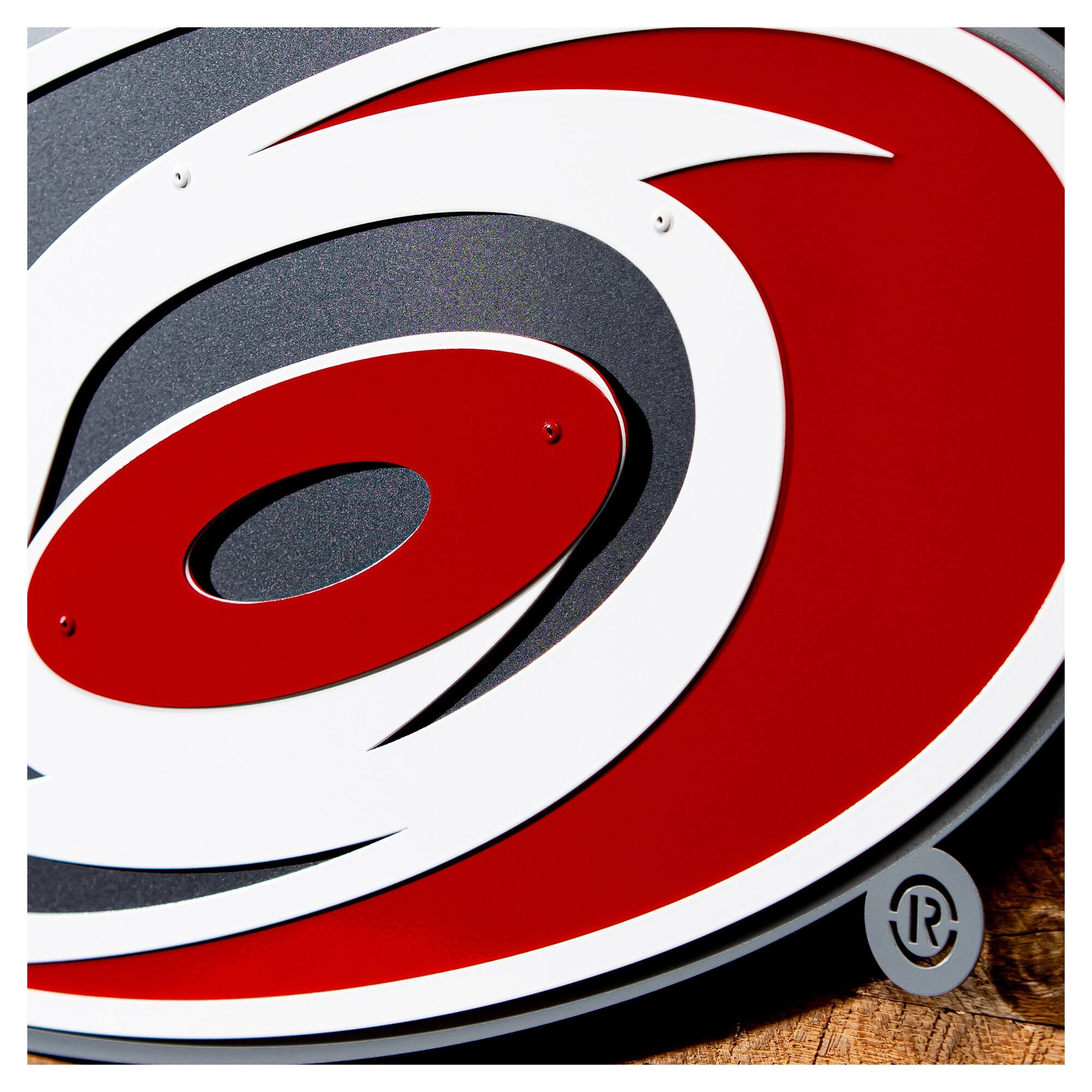 Alt View 2. Evergreen Enterprises - Carolina Hurricanes 23" Layered Metal Wall Art Sign - Multicolor.
