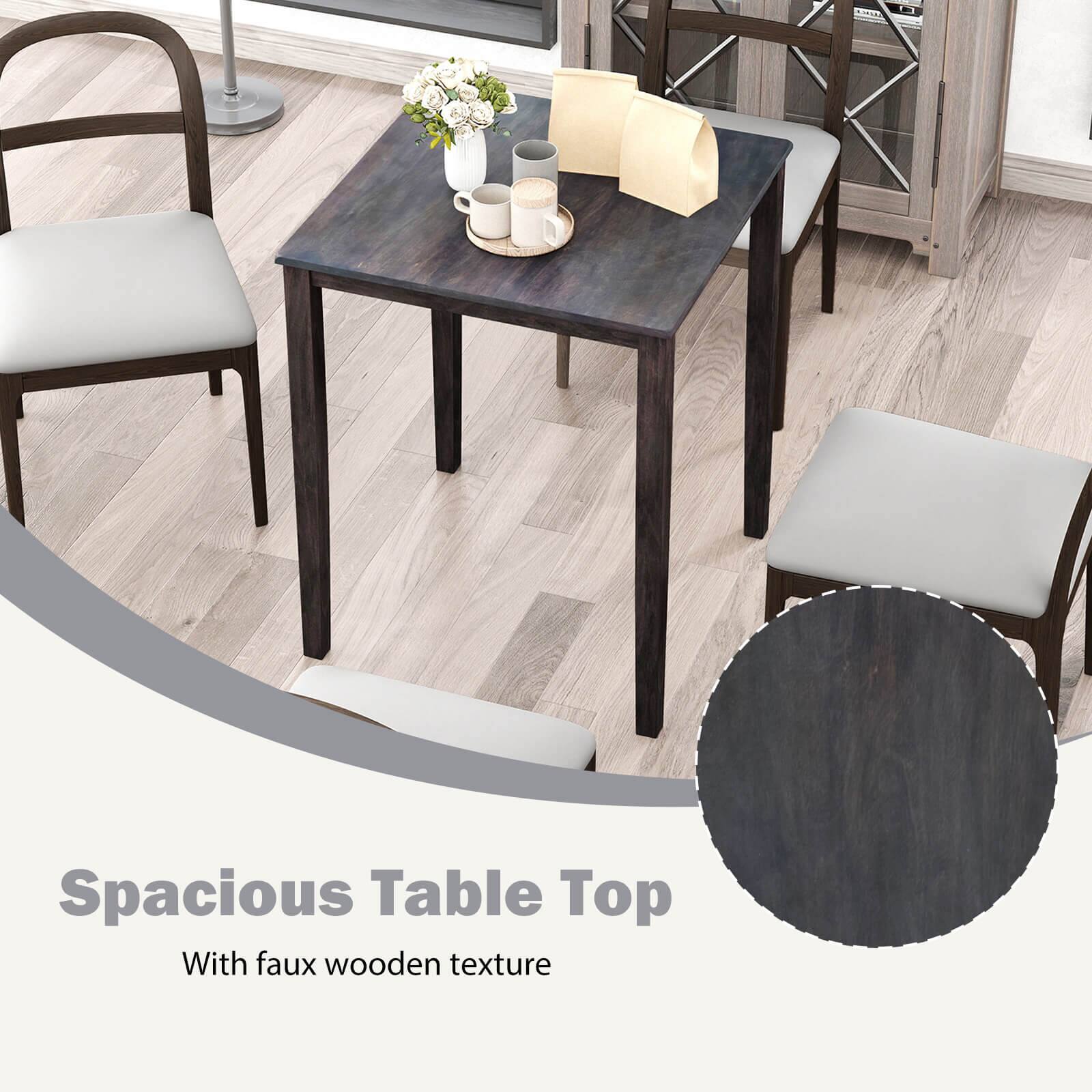 "Spacious Table Top With Faux Wooden Texture"