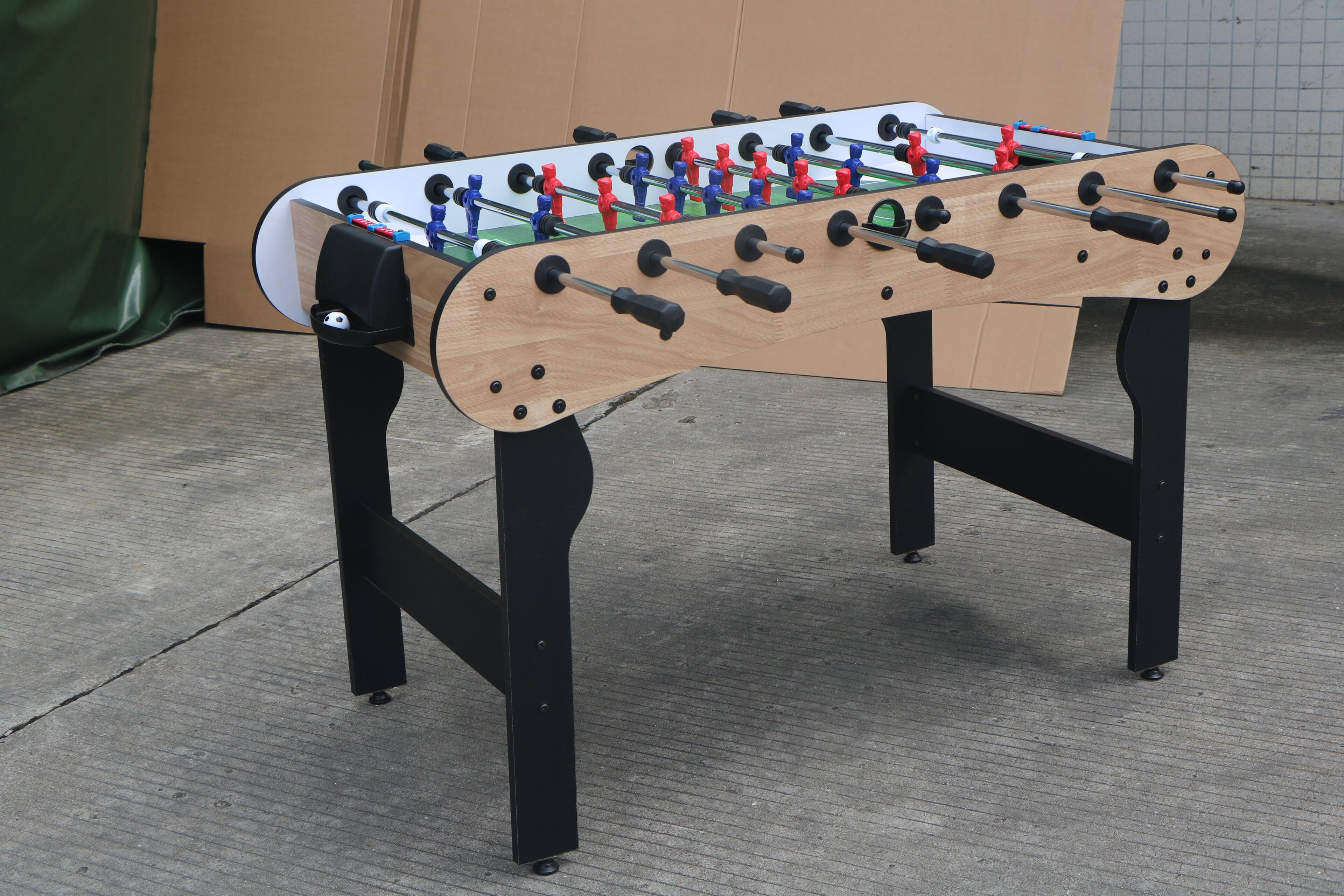 Left. ELEMENT ACE - 5Ft Foosball Table - Arcade Game Table for Family Game Rooms & Recreation - Brown+White.