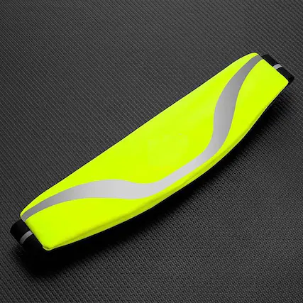 Front. JupiterGear - Water-Resistant Sport Waist Pack Running Belt with Reflective Strip - Yellow.