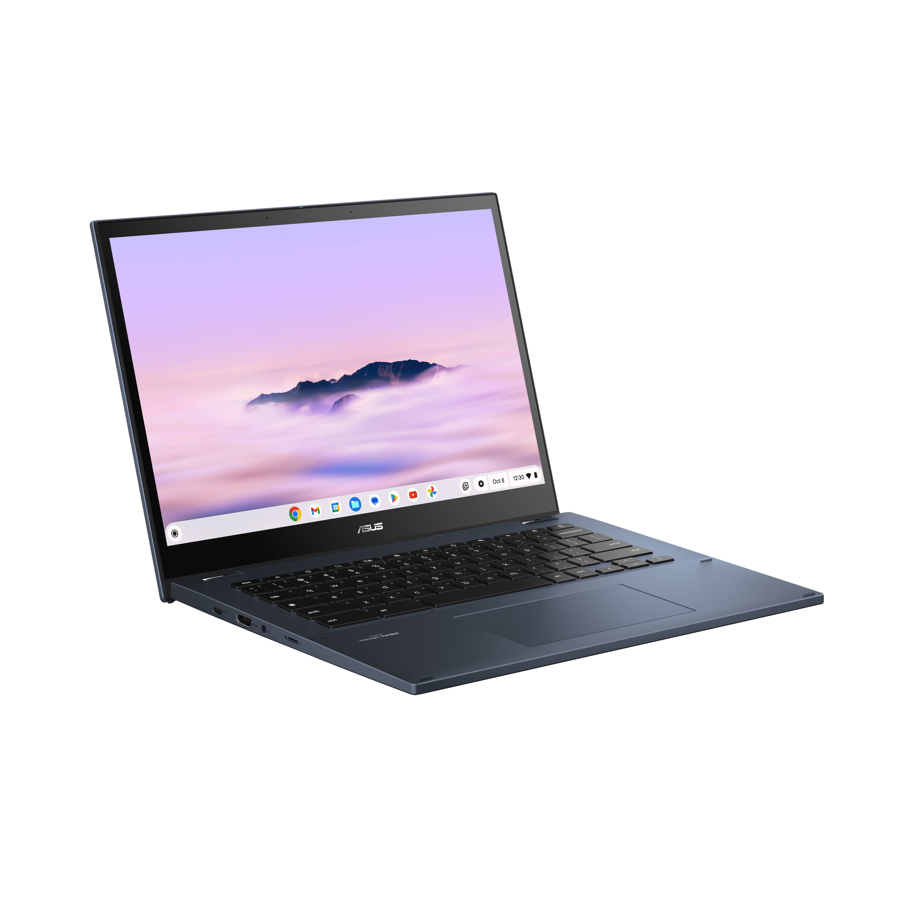 Angle Zoom. ASUS - Chromebook Plus CM3401 14" 2-in-1 Laptop with Google AI - AMD Ryzen 3 7320C - 8GB Memory - 128GB SSD - Ponder Blue.