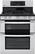 Front. LG - 6.1 Cu. Ft. Freestanding Double Oven Gas True Convection Range with EasyClean and IntuiTouch Controls - Stainless Steel.