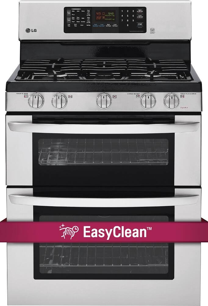 Best Buy Lg 30 Self Cleaning Freestanding Double Oven Gas Convection Range Stainless Steel 2419