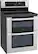 Angle. LG - 30" Self-Cleaning Freestanding Double Oven Electric Convection Range - Stainless Steel.