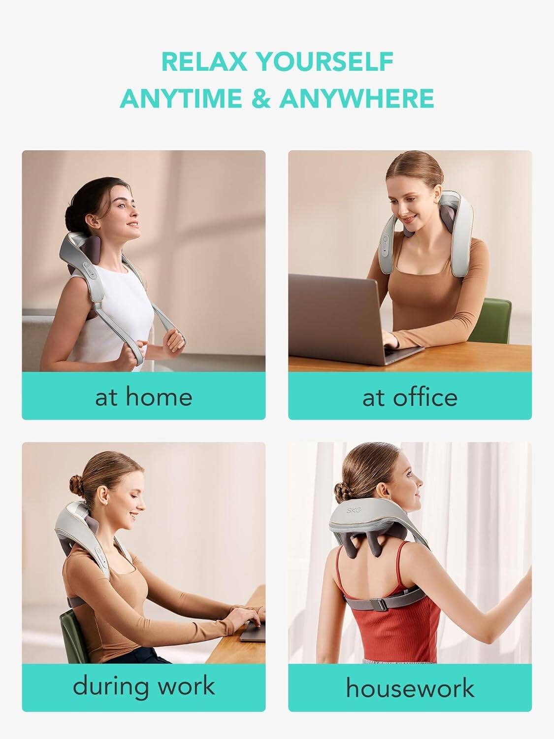 RELAX YOURSELF ANYTIME & ANYWHERE

at home

at office

during work

housework
