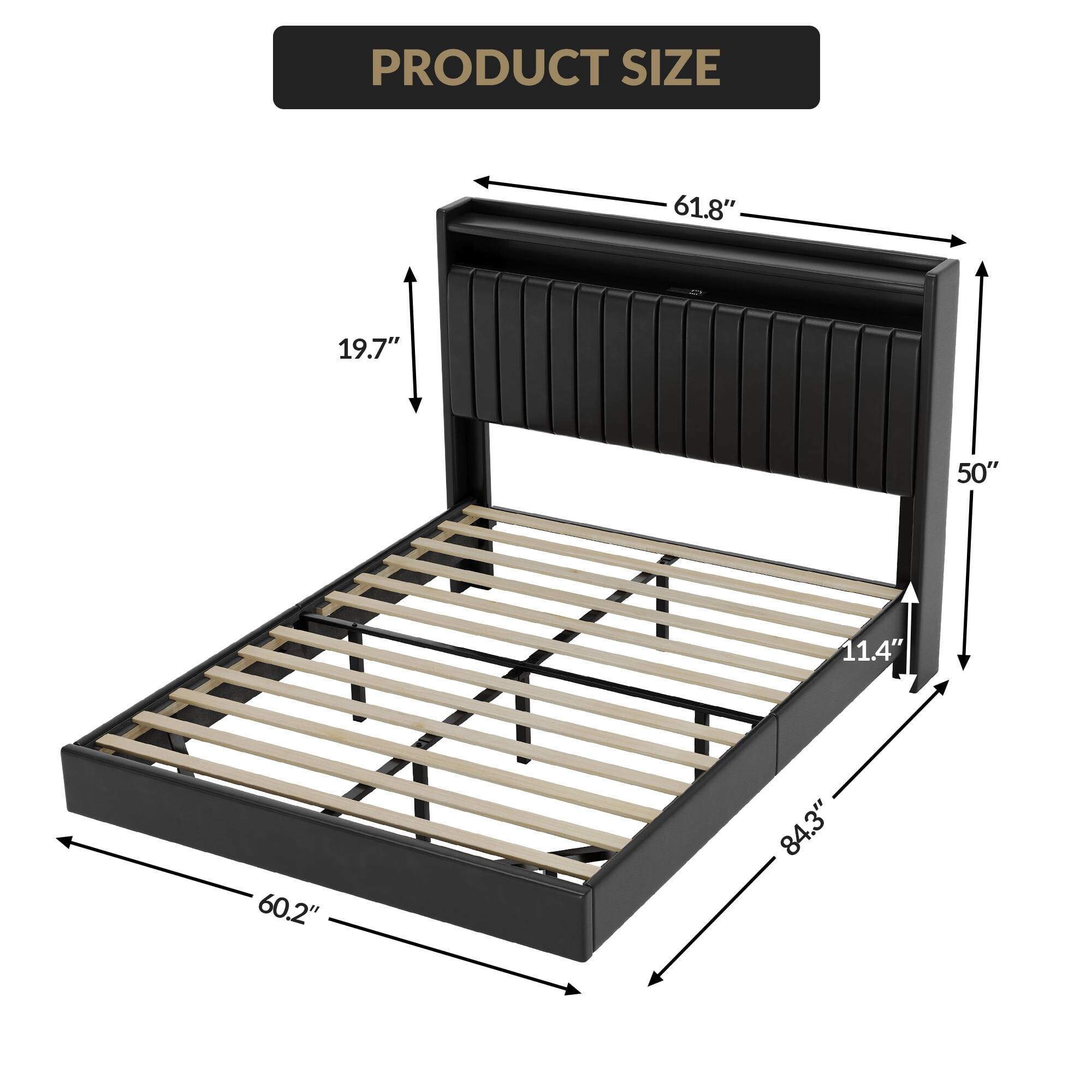 PRODUCT SIZE  
61.8" x 19.7" x 50" x 11.4" x 60.2" x 84.3"