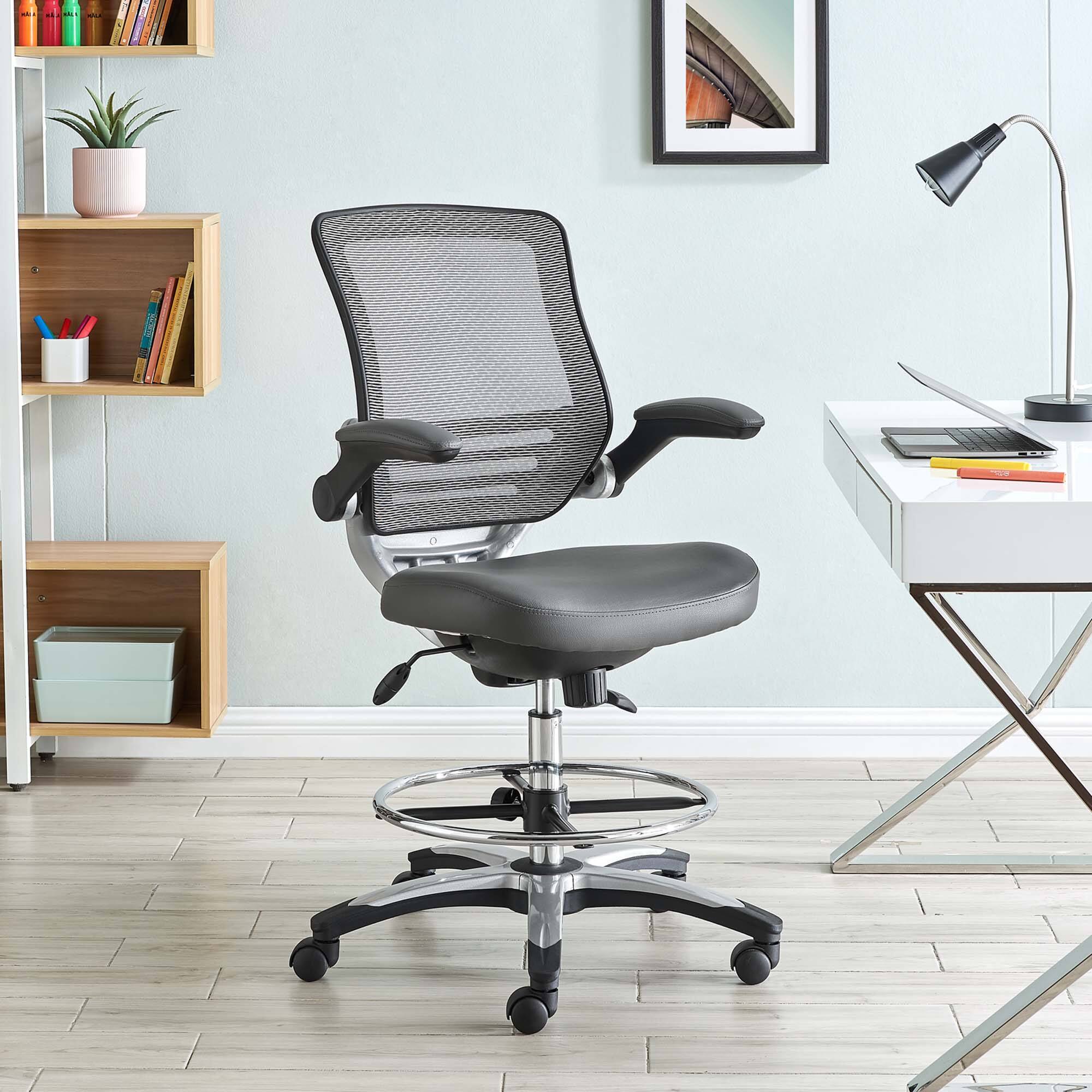 Alt View 5. Modway - Edge Drafting Chair by Modway - Gray.