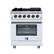 Front. Forno Appliances - Massimo 4.32 Cu. Ft. Freestanding Gas Convection Range with Air Fryer Kit, Wok Support & Griddle - White.