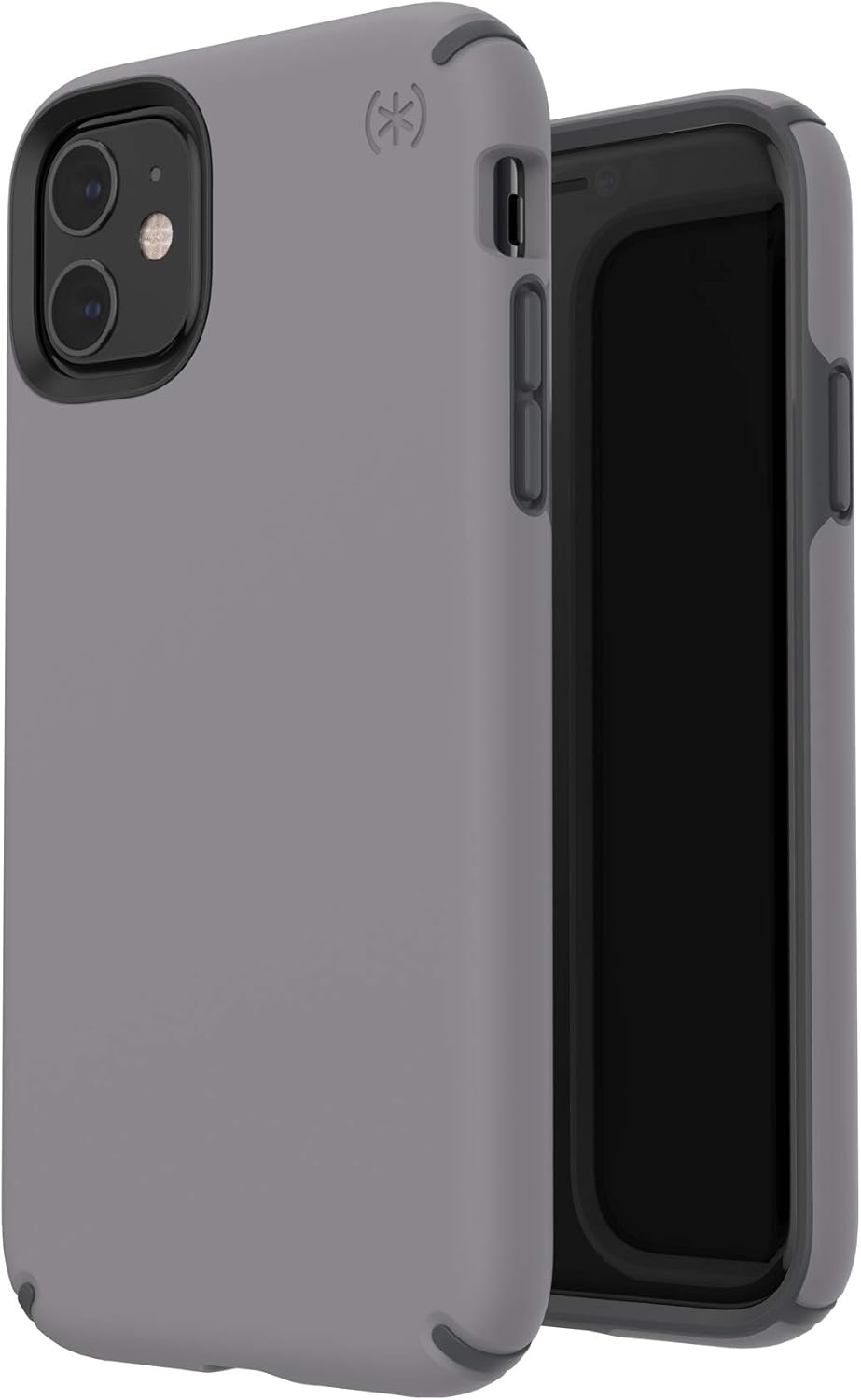 Angle. Speck - Speck - Presidio Pro Case For Apple iPhone 11 Filigree Grey/Slate Grey - Filigree Grey/Slate Grey.