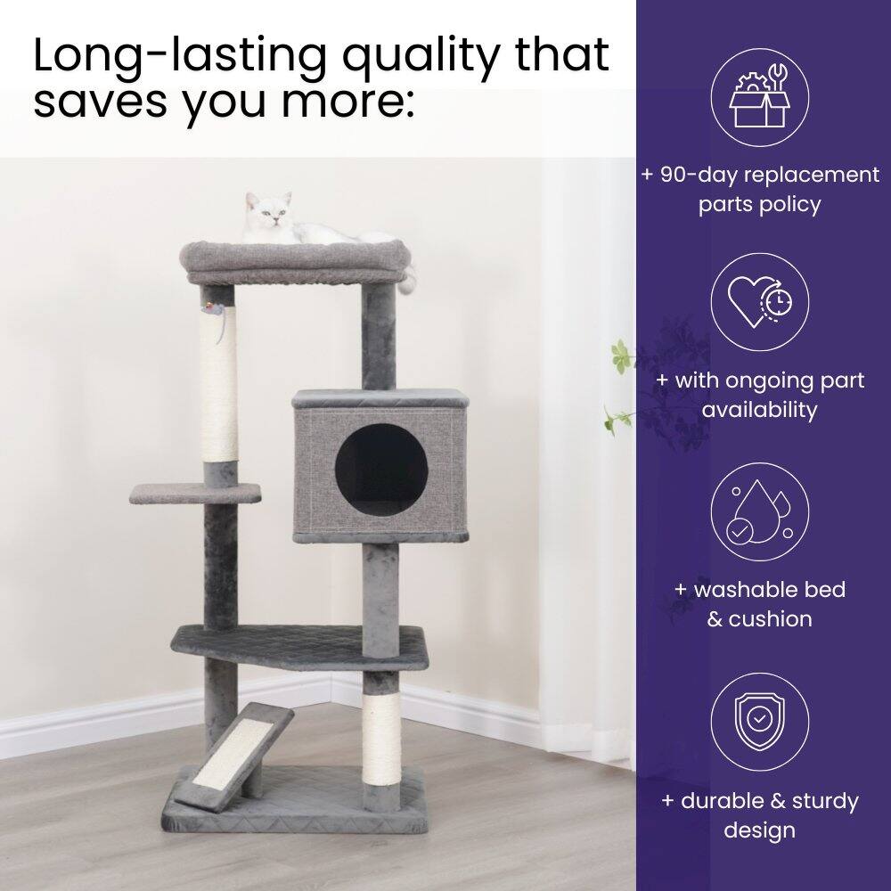 Long-lasting quality that saves you more:

+ 90-day replacement parts policy
+ with ongoing part availability
+ washable bed & cushion
+ durable & sturdy design