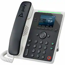 HP - Poly Edge E100 IP Phone - Corded - Corded - 3 Multiple Conferencing - Desktop, Wall Mountable - White, Midnight Blue - White,Midnight Blue