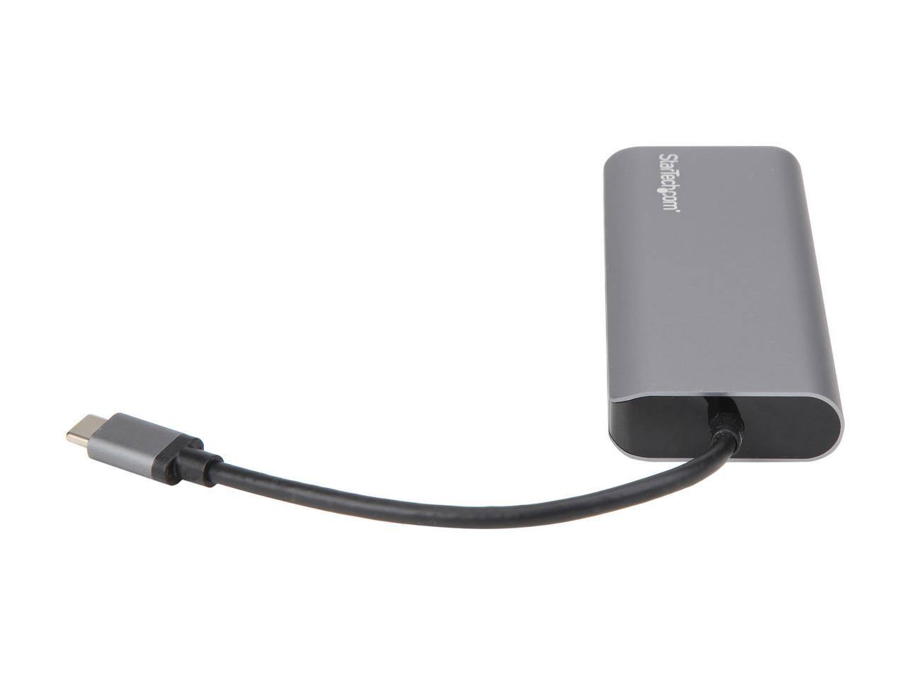 Alt View 4. StarTech.com - StarTech.com USB-C Multiport Adapter - 4K HDMI, 3x USB 3.0, SD, GbE, 60W PD Pass-Through (DKT30CSDHPD3).