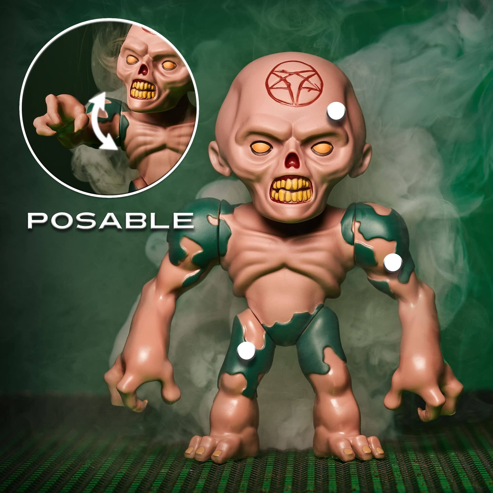 Left. Numskull - Numskull Zombie DOOM Eternal In-Game Posable Collectible Figure- Limited Edition - Multicolor.