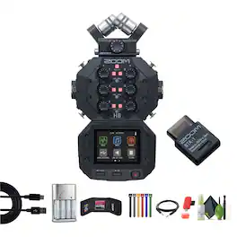 Zoom - H8 12-Track Handy Audio Recorder, Extreme PRO 64GB SDXC Memory Card, Bundle