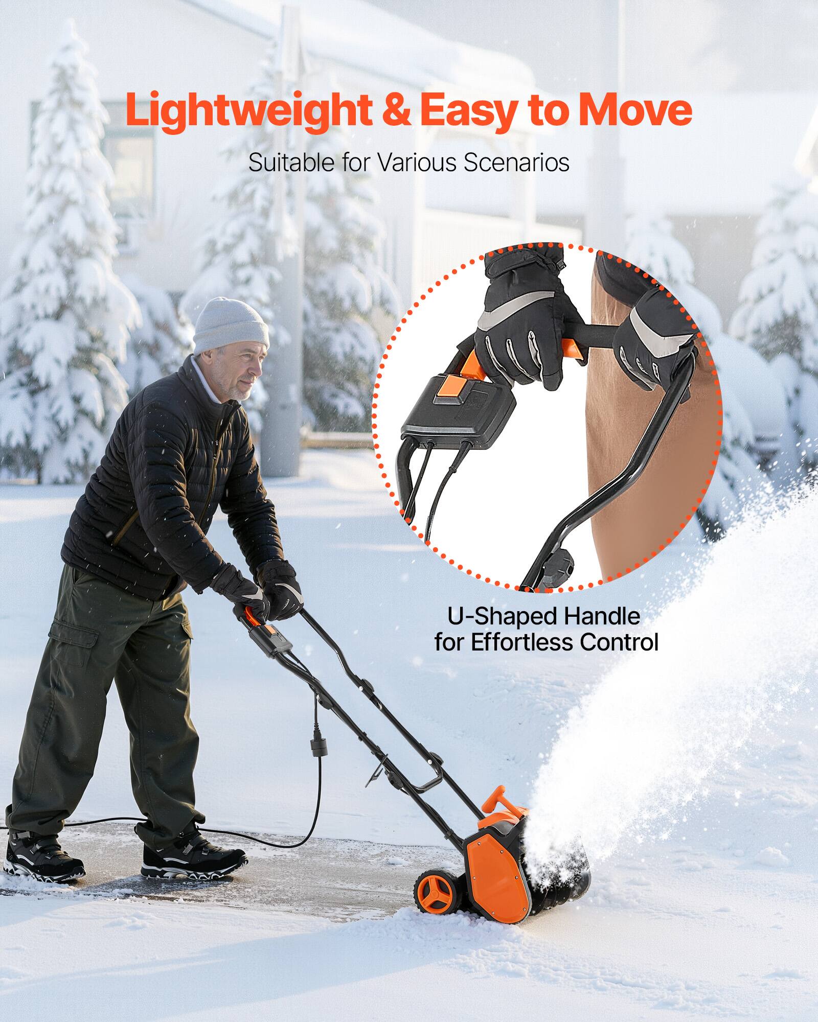 Lightweight & Easy to Move  
Suitable for Various Scenarios  

U-Shaped Handle for Effortless Control