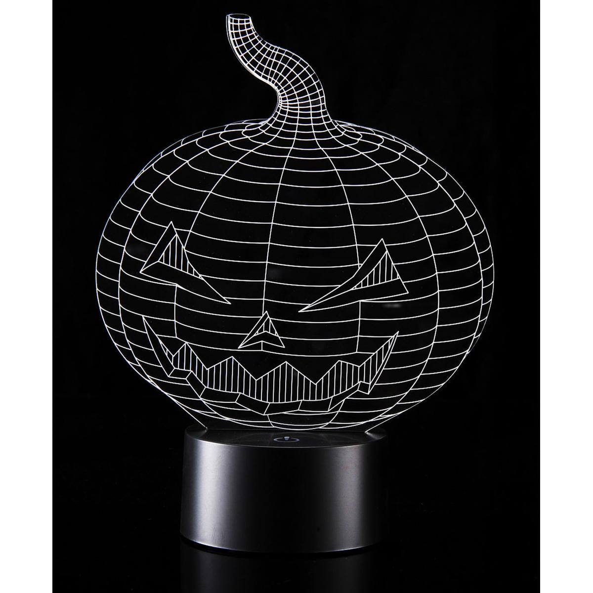 Back. JuzToys - 3D Pumpkin Laser Cut Precision LED Lights - Black.