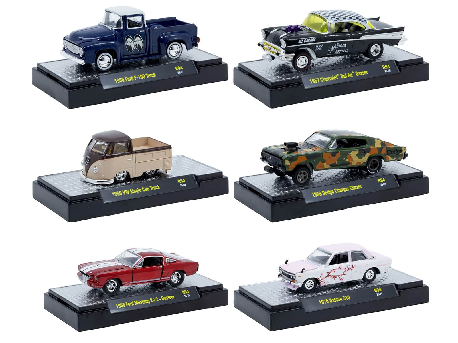 """Auto Meets"" Set of 6 Cars IN DISPLAY CASES Release 94 Limited Edition 1/64 Diecast Model Cars by M2 Machines" price history on PriceWatchPro