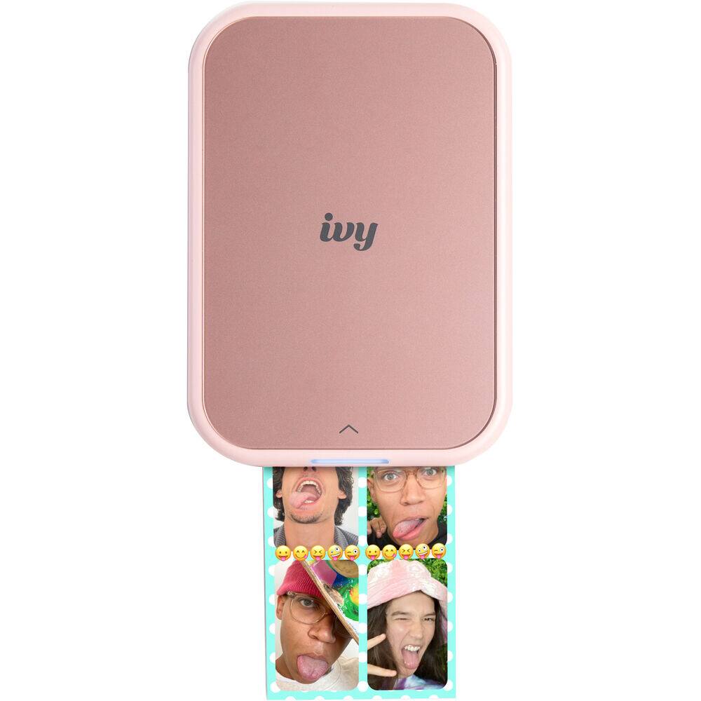 Alt View 1. Canon - Canon IVY 2 Mini Photo Printer Blush Pink, Bluetooth Portable Printer for iOS & Android, ZINK 2x3 Sticky-Back Photo Prin.