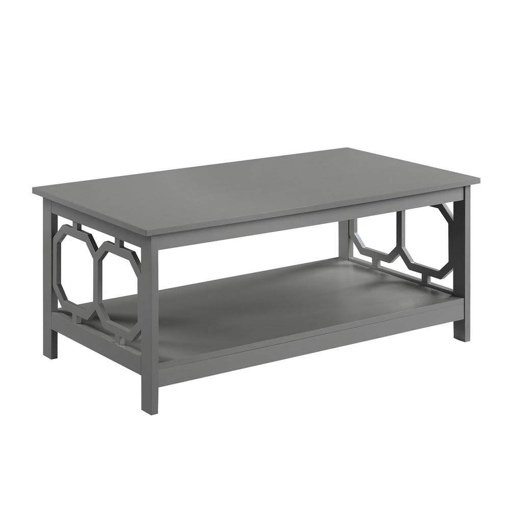 Convenience Concepts - Omega Coffee Table with Shelf - Gray#Grey