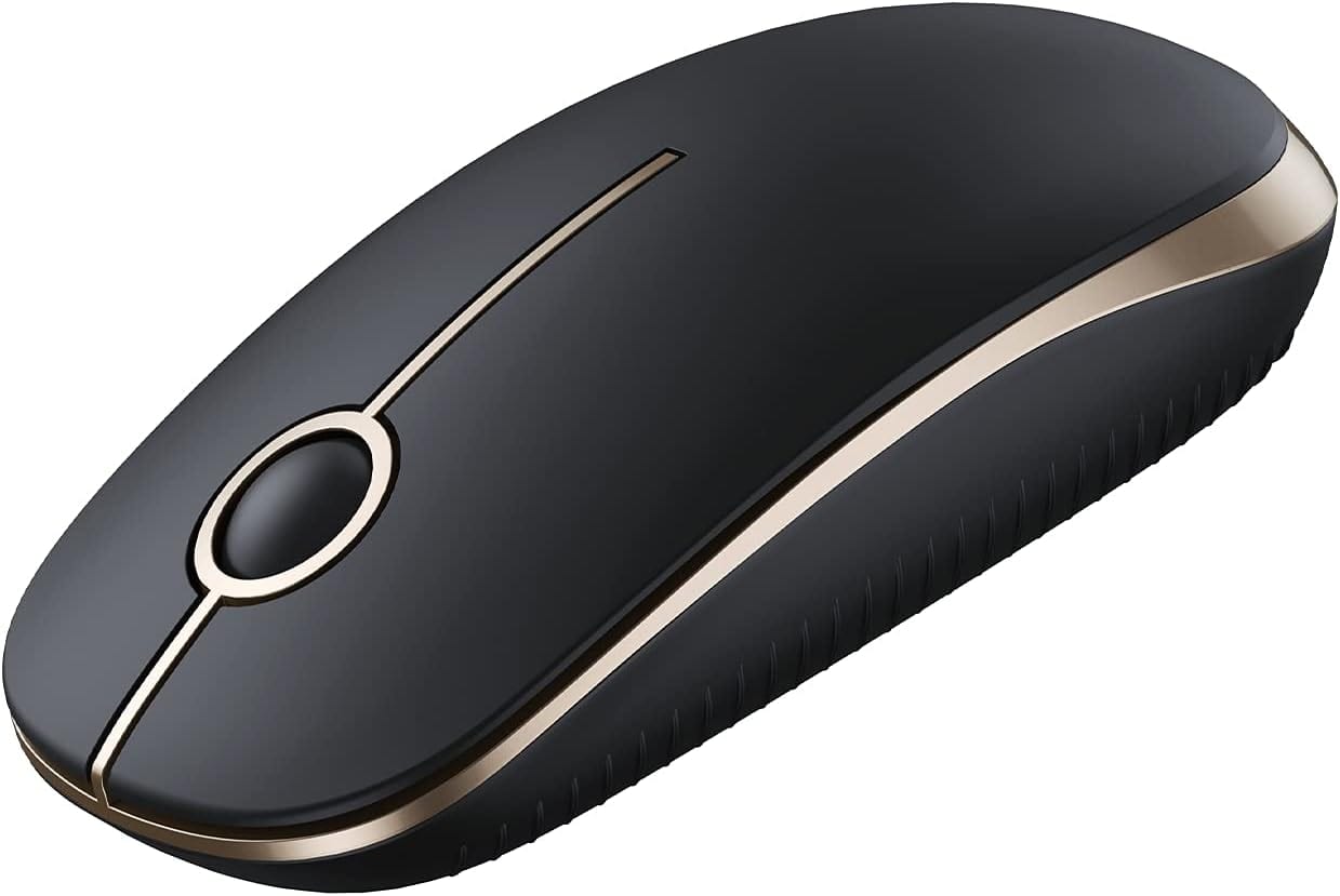 SEENDA - Wireless Mouse, 2.4G Slim Computer Laptop Mouse, Black and Gold - Wireless - Black/Gold