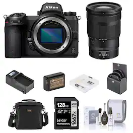 Bundle - Nikon - Z 7II Mirrorless Camera w/24-120mm f/4 Lens, w/128GB Card,Battery,Bag
