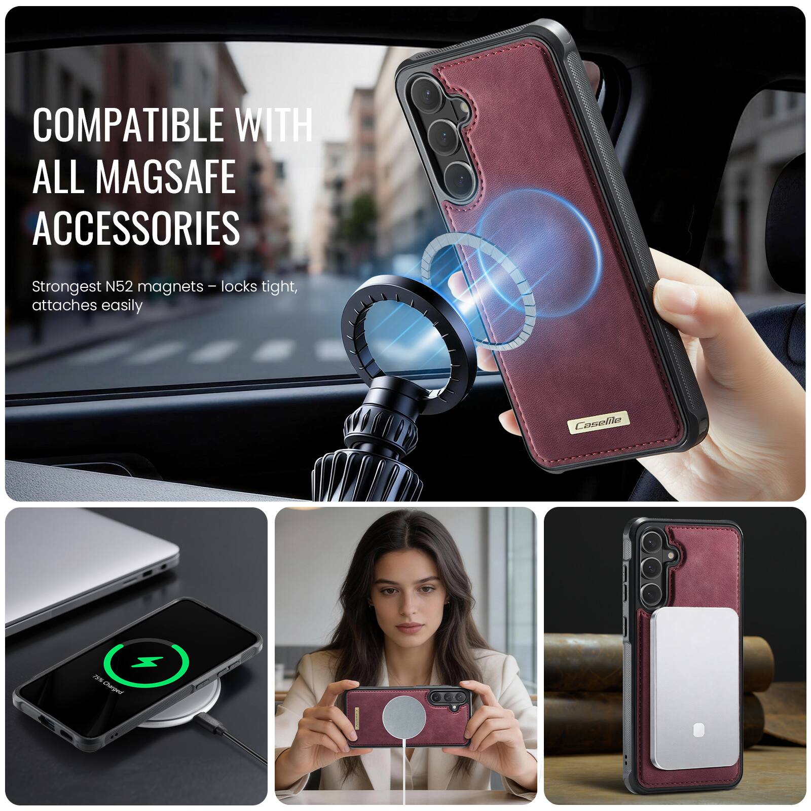 COMPATIBLE WITH ALL MAGSAFE ACCESSORIES

Strongest N52 magnets - locks tight, attaches easily