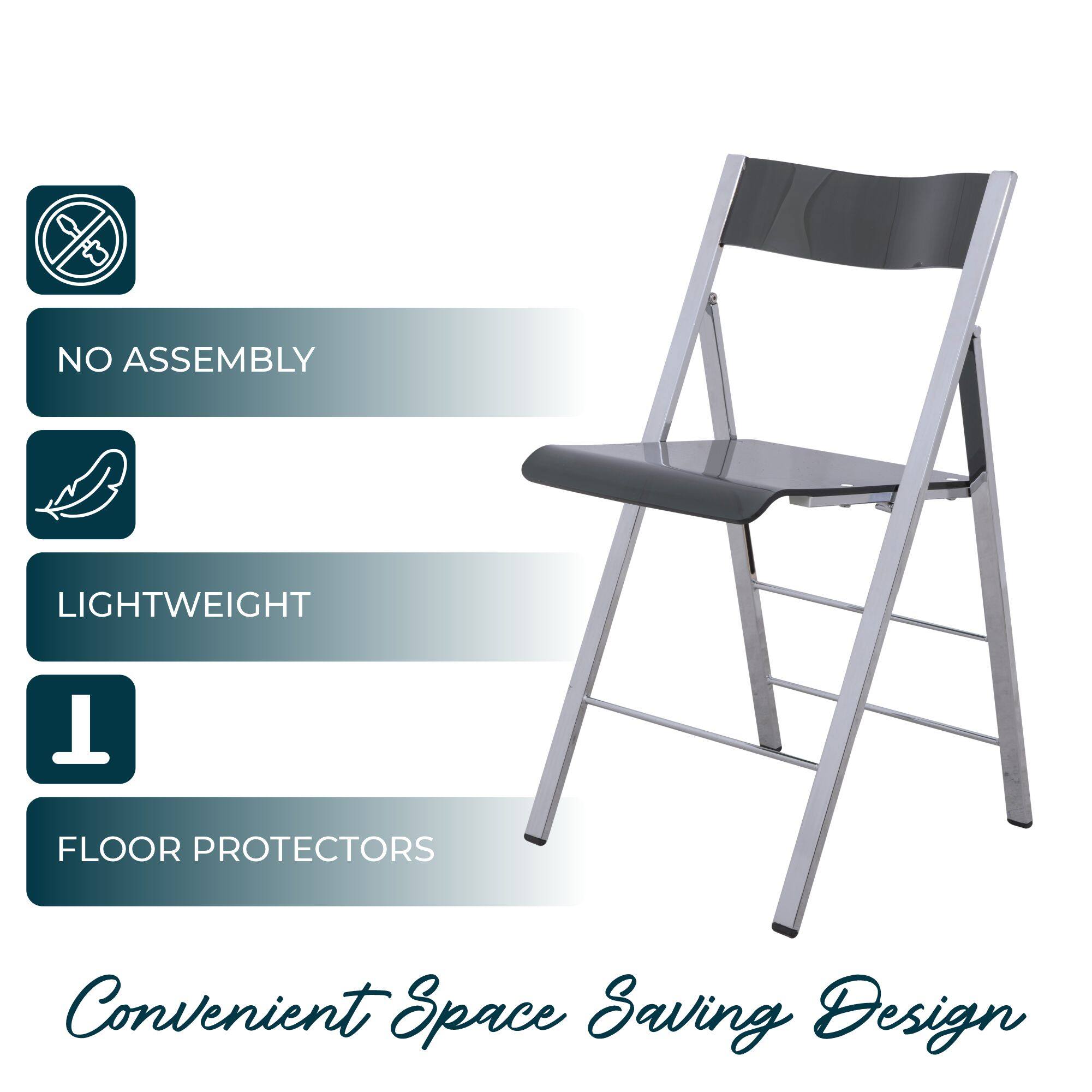 NO ASSEMBLY  
LIGHTWEIGHT  
1 FLOOR PROTECTORS  
Convenient Space Saving Design