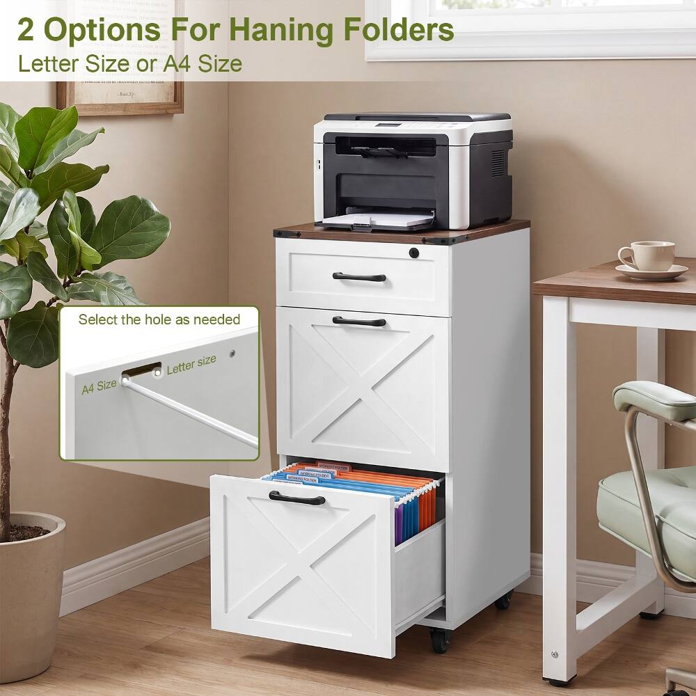 2 Options For Hanging Folders  
Letter Size or A4 Size  

Select the hole as needed  
Letter size / A4 Size