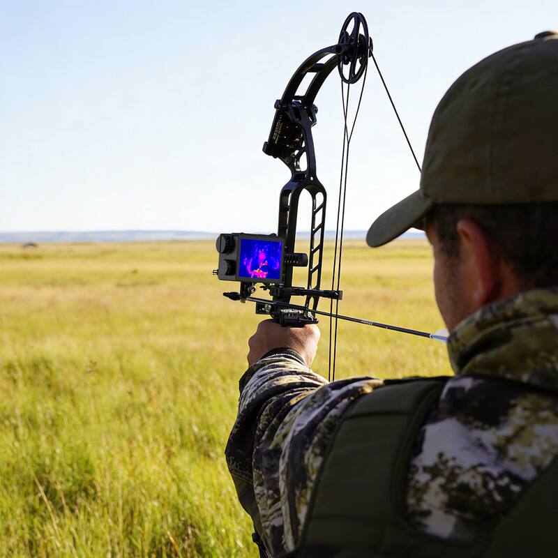 Alt View 3. Cluzine - Thermal Imaging Monocular – 8X Zoom, Wi-Fi, Hotspot Tracking, IP65, 3.2” LCD.