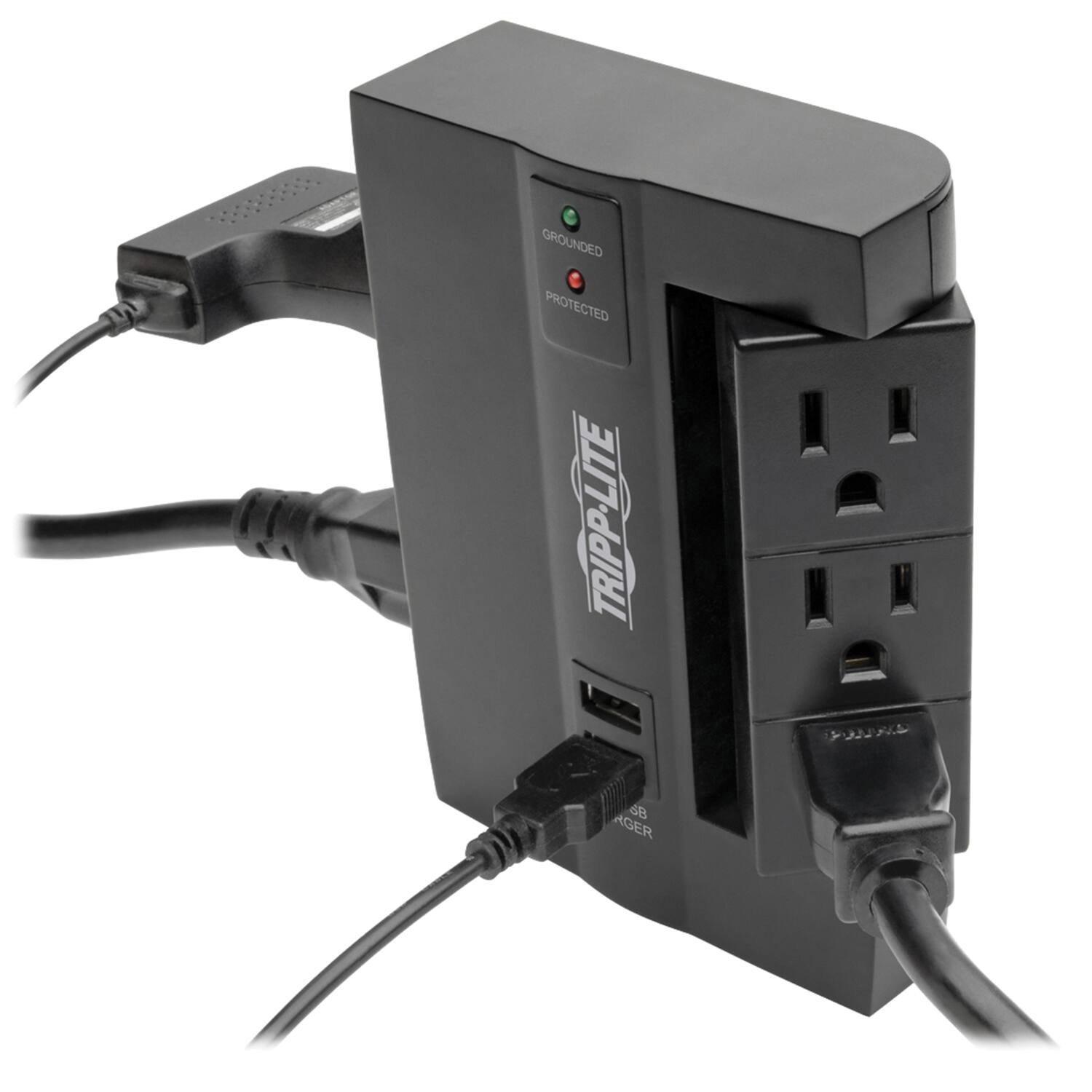 TRIPP-LITE  
GROUNDED  
PROTECTED  
USB CHARGER