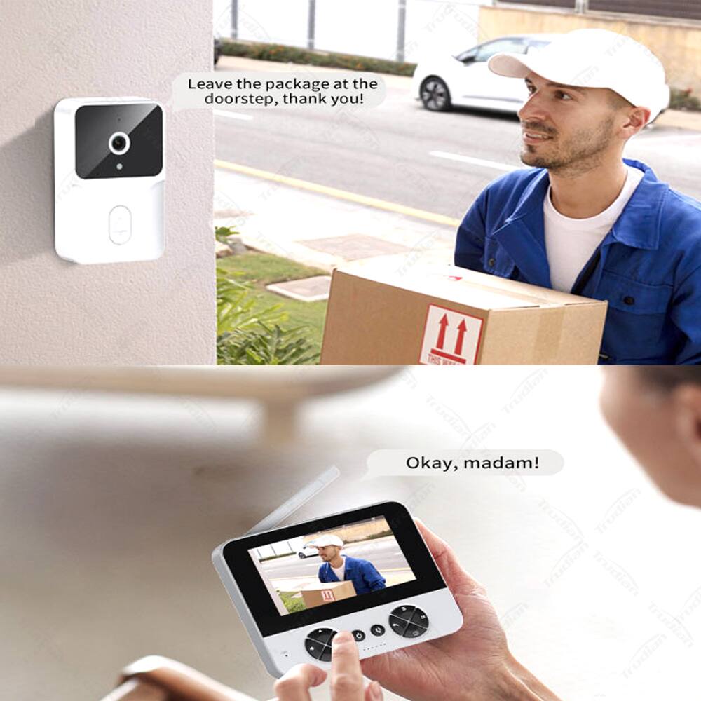 Leave the package at the doorstep, thank you!

Okay, madam!