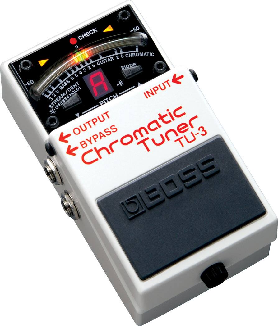 +50 CHECK 0 2 b CHROMATIC GUITAR MODE DBA2 65432b 6 -50 BASS CENT 8 32b 3 (PRESS&HOLD) PITCH INPUT STREAM OUTPUT Chromatic BYPASS Tuner TU-3 BOSS