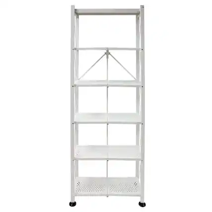 Front. Origami - Origami RB-03 6 Shelf Open Styled Home Organizational Deco Rack Bookshelf, White - White.