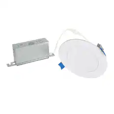 Front. Halo - Halo Matte White 4 in. W LED Canless Recessed Downlight 8.3 W.