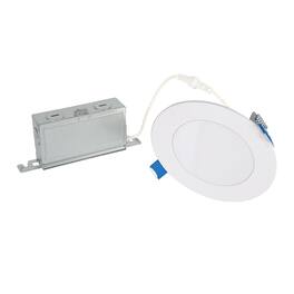 Halo - Matte White 4 in. W LED Canless Recessed Downlight 8.3 W