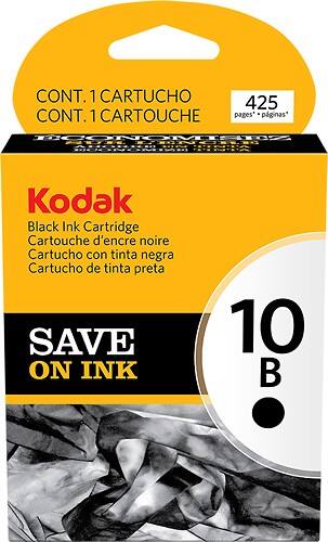 Front. Kodak - 10 Ink Cartridge - Black - Black.