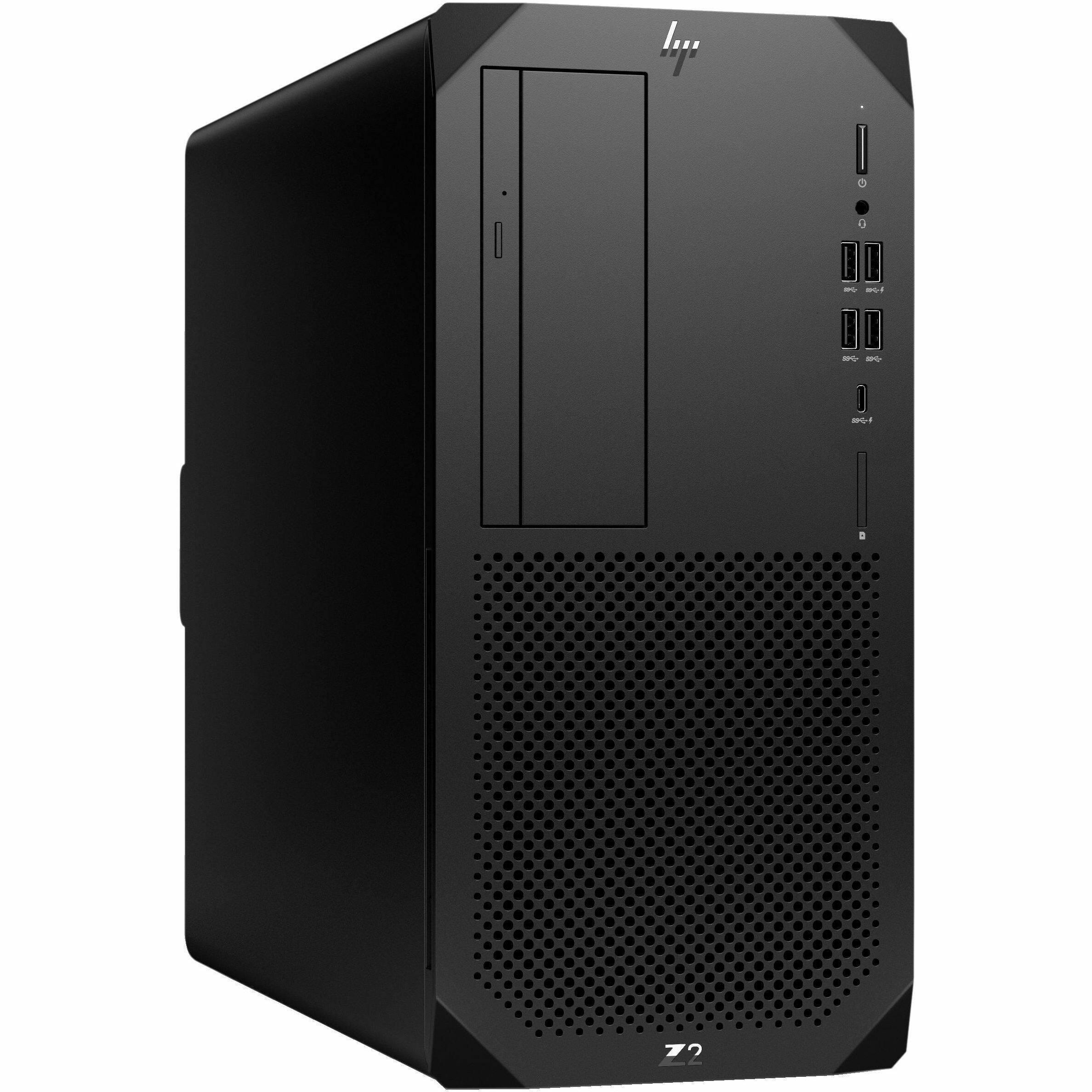 Alt View 4. HP - HP Z2 G9 Workstation - 1 Core i7 14th Gen i7-14700 - 32 GB - 1 TB SSD - Tower - Black - Smart Buy - Intel W680 Chip - Black.