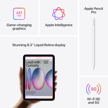 Apple iPad mini (A17 Pro chip) Built for Apple Intelligence Wi Fi Apple iPad mini (A17 Pro chip) Built for Apple Intelligence Wi Fi