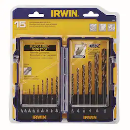 Irwin - Turbomax High Speed Steel Drill Bit Set Straight Shank 15 pc