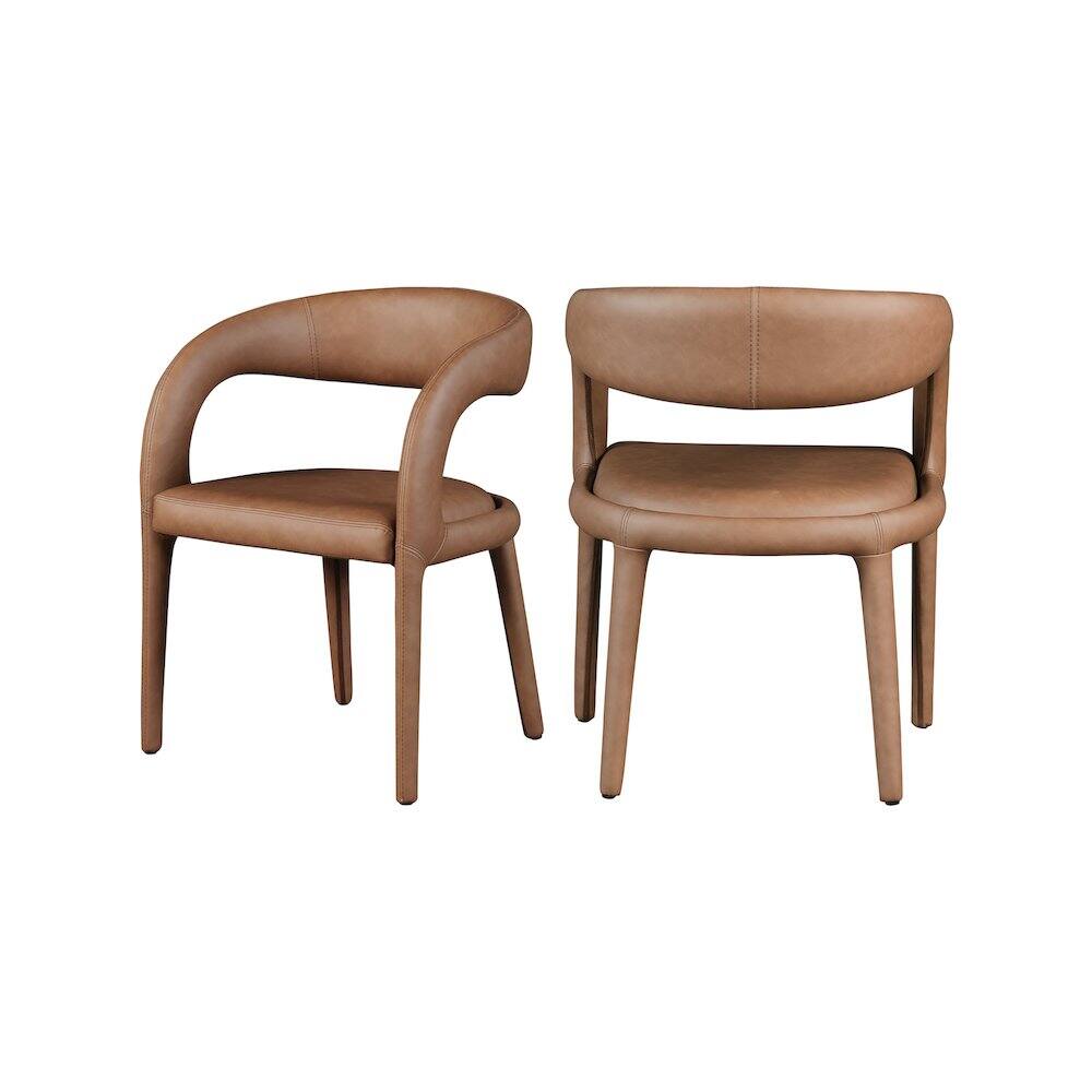 Meridian Furniture - Sylvester Vegan Leather Dining Chair - Brown