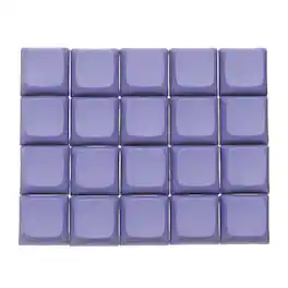 Unique Bargains - 20pcs PBT Keycap Set, Colorful Mechanical Numeric Keypads Portable Blank Keycaps for Office Gaming DIY - Purple