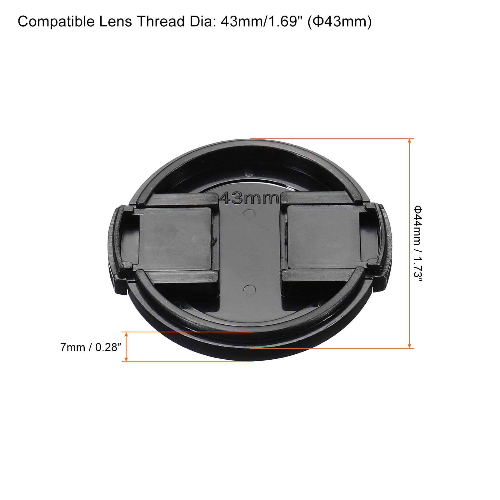 Compatible Lens Thread Dia: 43mm/1.69" (Φ43mm)  
43mm  
44mm / 1.73"  
7mm / 0.28"