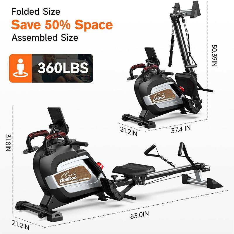 Folded Size  
Save 50% Space  
Assembled Size  

360LBS  

50.39IN  
31.8IN  
21.2IN  
37.4 IN  
83.0IN