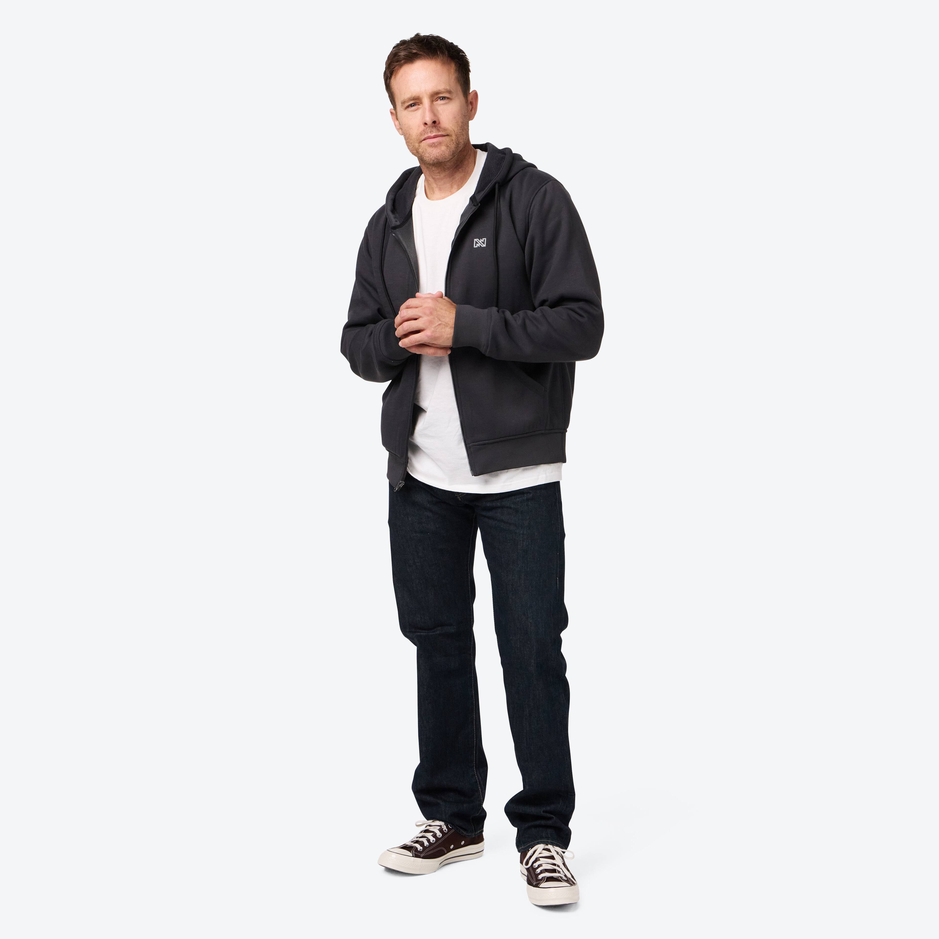 Alt View 2. Mobile Warming - App Controlled Men's Phase Plus 2.0 Heated Hoodie - Dark Grey.