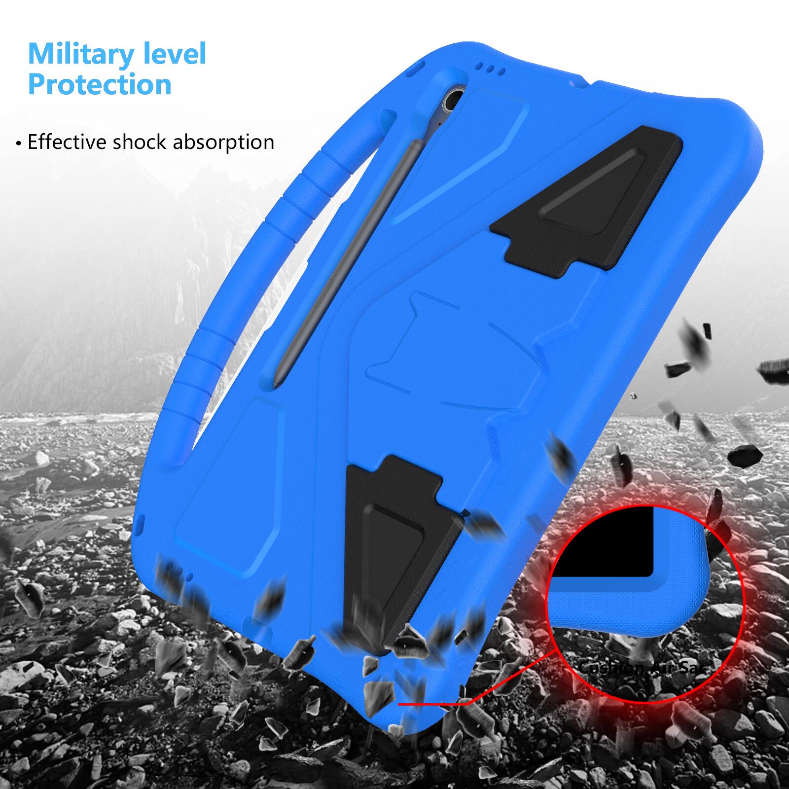 Military level Protection  
Effective shock absorption