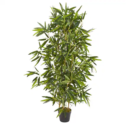 Front. BreeBe - 4' Bamboo Artificial Tree (Real Touch) UV Resistant - Green.